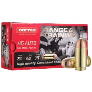 NORMA Ammunition 611540020 Self Defense Nxd 45 Acp 230 Gr 20 Per Box/ 10 Cs