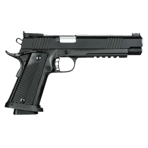 Rock Island 52000 Pro Ultra Match HC 10mm Auto Caliber with 6 in Barrel, 16+1 Capacity, Overall Black Parkerized Finish Steel, Picatinny Rail/Beavertail Frame, Serrated Slide & Black G10 Grip, Pistol - Armscor Firearms
