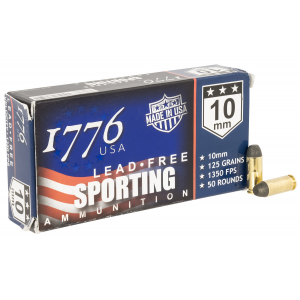 1776 Usa 1776010125 Lead Free Sporting 10mm Auto 125 Gr Lead Free Ball 50 Per Box/ 20 Cs