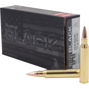 HORNADY 80267 Black 223 Rem 75 Gr Boat Tail Hollow Point 20 Per Box/ 10 Case