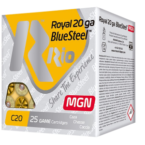 Rio Ammunition RBSM204 BlueSteel Royal 20Gauge 3 in 1oz 4Shot 25 Per Box/10 Case, Shotgun Shells - Rio