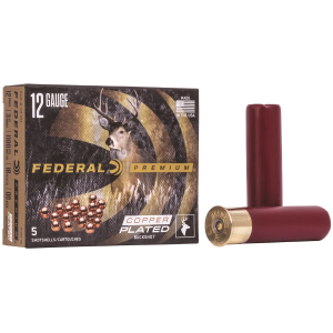 FEDERAL P135f00 Premium Magnum 12gauge 3.50 In 18pellets 2 1/4oz 00buckshot 5 Per Box/50 Case, Shotgun Shells