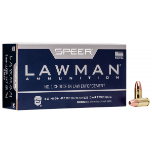SPEER 53620 Lawman 9mm Luger 147 Gr Total Metal Jacket Round Nose 50 Per Box/ 20 Case