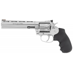 Colt Mfg KCOBRA22-SP6RFO King Cobra Target 22 LR Caliber with 6 in Stainless Finish Barrel, 10rd Capacity Stainless Finish Cylinder & Frame, Black Hogue Overmolded Grip