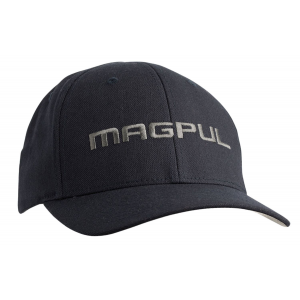 Magpul MAG1103-001 Wordmark Stretch Fit Black Adjustable Snapback L/XL Fitted