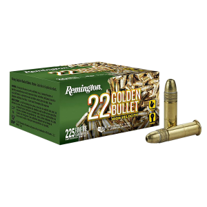 REMINGTON Ammunition 21229 Golden Bullet Rimfire 22 Lr 36 Gr Plated Hollow Point 225 Per Box/ 10 Cs