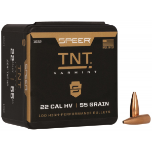 Speer 1032 TNT 22 Cal .224 55 gr Jacket Hollow Point 100 Per Box/ 5 Case