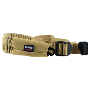 FAB Defense FXBUNGEET Bungee One Point Tactical Sling for AR Platform/ SBR 23.60 in OAL 1.18 in Wide Designed For Chest or Shoulder Carry Quick Release Buckle Tan Elastic - Fab Defense