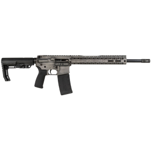 Black Rain Ordnance BROFUSIONTB Spec 15+ Fusion 5.56x45mm NATO 30+1 16 in Black Nitride Chromoly Steel Barrel, Titanium Battleworn Cerakote, 12 in Slim M-LOK Handguard, 6 Position MFT Minimalist Black, Rifle