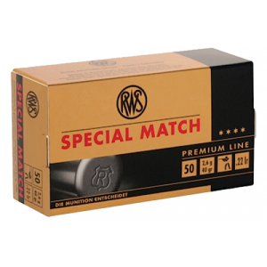 RWS/UMAREX 2134233 Special Match Premium Line 22 Lr 40 Gr Lead Round Nose 50 Per Box/ 100 Case 040002941342 47142