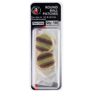 Thompson Center 31007135 Pillow Ticking Roundball Patches 32 & 36