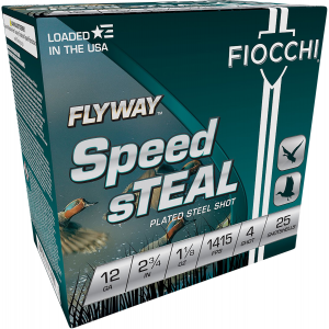 cchi 12FST4 Flyway Speed Steel 12 Gauge 2.75 In 1 1/8 Oz 4 Shot 25 Per Box/ 10 Cs Ammo