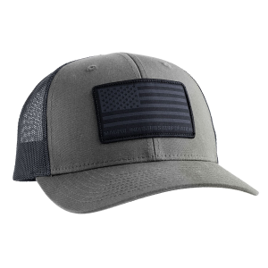 Magpul MAG1215-014 Standard Charcoal/Black Adjustable Snapback OSFA Structured Woven American Flag Patch