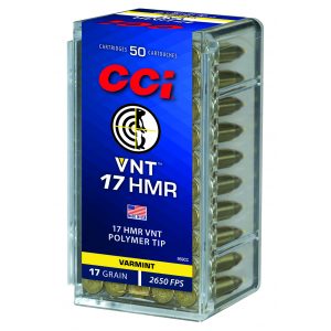 CCI 959cc Vnt Rimfire 17 Hmr 17 Gr Varmint Tipped 50 Per Box/ 40 Cs