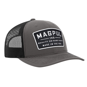 Magpul MAG1102-014 Go Bang Trucker Hat Black/Gray Adjustable Snapback OSFA Structured