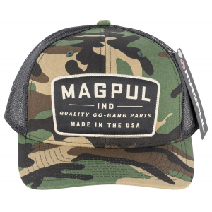 Magpul MAG1102-964 Go Bang Trucker Hat Woodland Adjustable Snapback OSFA Structured