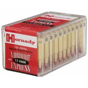 HORNADY 83170 Varmint Express 17 Hmr 17 Gr HORNADY V Max 50 Per Box/ 40 Cs