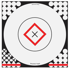 Birchwood Casey 34195 Shoot-N-C Reactive Target Bullseye Adhesive Paper Target 17.25 in 5 Pack
