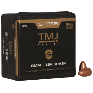 Speer 3993 TMJ 9mm .355 124 gr Total Metal Jacket 100 Per Box/ 5 Case