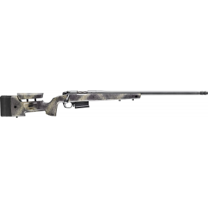 Bergara Rifles B14S382 B-14 Wilderness HMR 6.5 Creedmoor 5+1 24 Threaded, Sniper Gray Cerakote Barrel/Rec, Adj. SoftTouch Woodland Camo Stock with Mini-Chassis, Omni Muzzle Brake