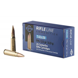 Z PP739S Metric Rifle Rifle Line 7.62x39mm 123 Gr Round Nose Soft Point 20 Per Box/ 50 Case Ammo