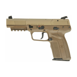 FN America Five Seven, Striker Fired, Full Size, 5.7X28MM, 4.8 in Barrel, Polymer Frame, Flat Dark Earth Finish, Ambidextrous Safety, Adjustable Sights, 10 Rounds, 2 Magazines 3868900754
