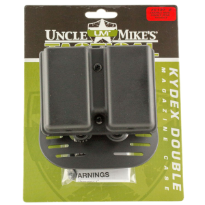 Uncle Mike's 51372 Kydex Double Mag Case Double Black Kydex Paddle Belts 1.75 in Wide