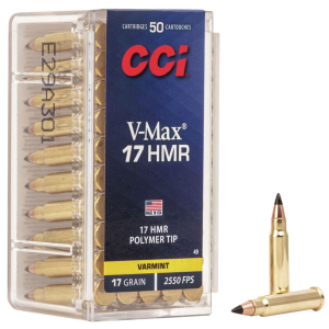 CCI 0049 Vmax 17 Hmr 17 Gr Hornady V Max 50 Per Box/ 40 Cs