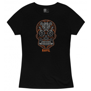 Magpul MAG1218001S Sugar Skull Women's Black Cotton/Polyester Short Sleeve Small