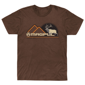 Magpul MAG1234-203-S Wapiti Brown Heather Cotton/Polyester Short Sleeve Small