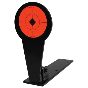 Birchwood Casey 47524 World of Targets Popper 4 in Rimfire Pistol/Rifle Black/Orange Steel Diamond Standing Includes Ground Stakes
