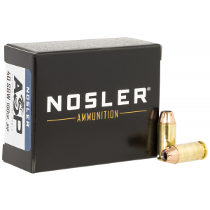 NOSLER 51279 Assured Stopping Power Handgun 40 S&w 180 Gr Jacket Hollow Point 20 Per Box/ 20 Cs