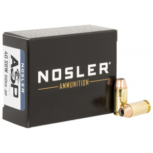 NOSLER 51283 Assured Stopping Power Handgun 40 S&w 150 Gr Jacket Hollow Point 20 Per Box/ 20 Cs