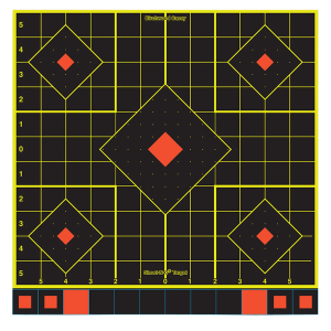 Birchwood Casey 34214 Shoot-N-C Reactive Target Self-Adhesive Paper Multi Color 5-Diamond Includes Pasters 12 PK