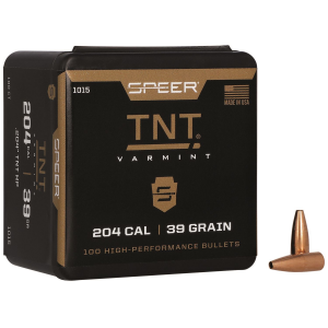 Speer 1015 TNT 204 Cal .204 39 gr TNT Hollow Point 100 Per Box/ 5 Case