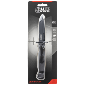 Elite Tactical ETFDR012BKCS Guardsman Eluder 3.75 in Folding Clip Point Plain Black Stainless Steel Blade G10 Black Handle