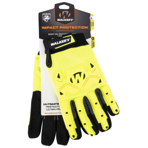 Walker's GWPSFHVFFIL2XL Impact Protection Gloves Yellow/Black Synthetic/Synthetic Leather XL - Walkers Game Ear