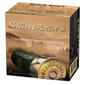 Sellier & Bellot SB12BSB Hunting 12 Gauge 2.75 in 27 Pellets 1 1/4 oz 4 Buck Shot 25 Bx/ 10 Case