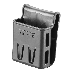 FAB Defense FX556P M4 Mag Pouch Compatible w/ M16/ M4/ AR-15 Belt Mount Black Polymer - Fab Defense