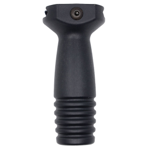 Ergo 4253BK Pop Bottle Vertical Forward Grip Made of Polymer With Black Ribbed Lower Finish for Picatinny Rail