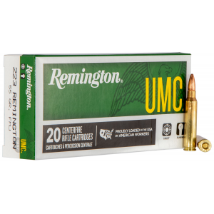 REMINGTON Ammunition 23711 Umc 223 Rem 55 Gr Full Metal Jacket 20 Per Box/ 10 Cs