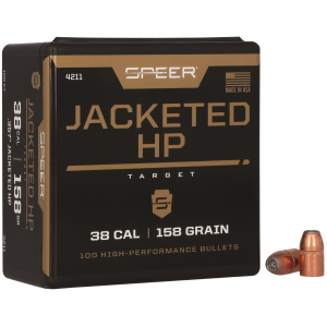 Speer 4211 Handgun 38 Cal .357 158 gr Jacket Hollow Point 100 Per Box/ 5 Case