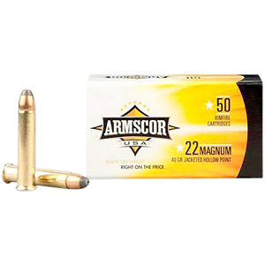 ARMSCOR Fac22m1n Usa 22 Wmr 40 Gr Jacket Hollow Point 50 Per Box/ 40 Cs