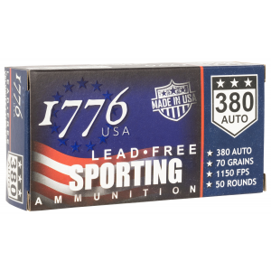 1776 Usa 1776380070 Lead Free Sporting 380 Acp 70 Gr Lead Free Ball 50 Per Box/ 20 Cs