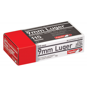 AGUILA 1e097704 Target & Range Handgun 9mm Luger 115 Gr Full Metal Jacket 50 Per Box/ 20 Cs