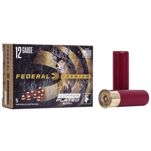 FEDERAL P15800 Premium Buckshot 12 Gauge 3 In 1 7/8 Oz 00 Buck Shot 5 Per Box/ 50 Cs