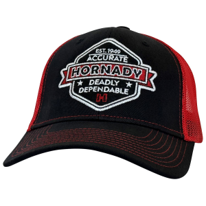 Hornady Gear 30200 Hornady Banner Black Hornady Patch, Hat - Hornady