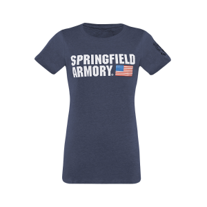 Springfield Armory GEP1661L American Flag Women's Midnight Navy Large Short Sleeve - Springfield Armory