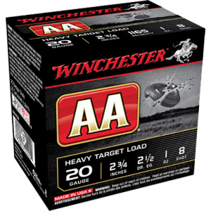WINCHESTER Ammo Aah208 Aa Heavy 20 Gauge 2.75 In 1 Oz 8 Shot 25 Per Box/ 10 Case