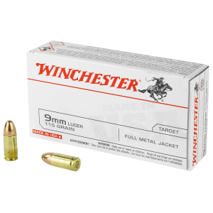 chester SG9W50 9mm Luger 115 Gr Full Metal Jacket 20 Per Box/ 10 Case Ammo